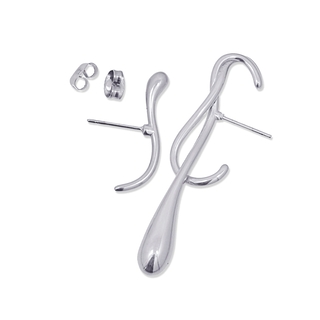 Γυναικεία Μακριά Σκουλαρίκια Waves Drip DPE040PL Anartxy Ατσάλι 316L